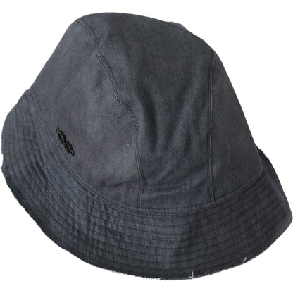 Costume National Black Washed Wide Brim Outdoor Bucket Hat