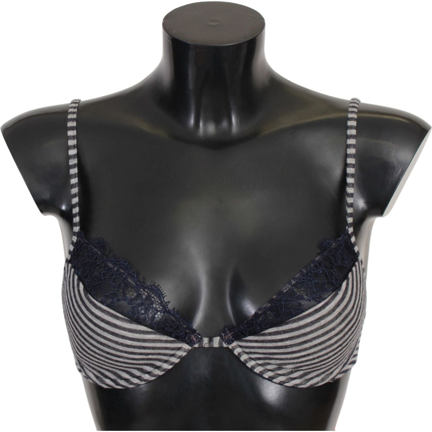Ermanno Scervino Blue Stripes Lace Reggiseno Bra Underwear