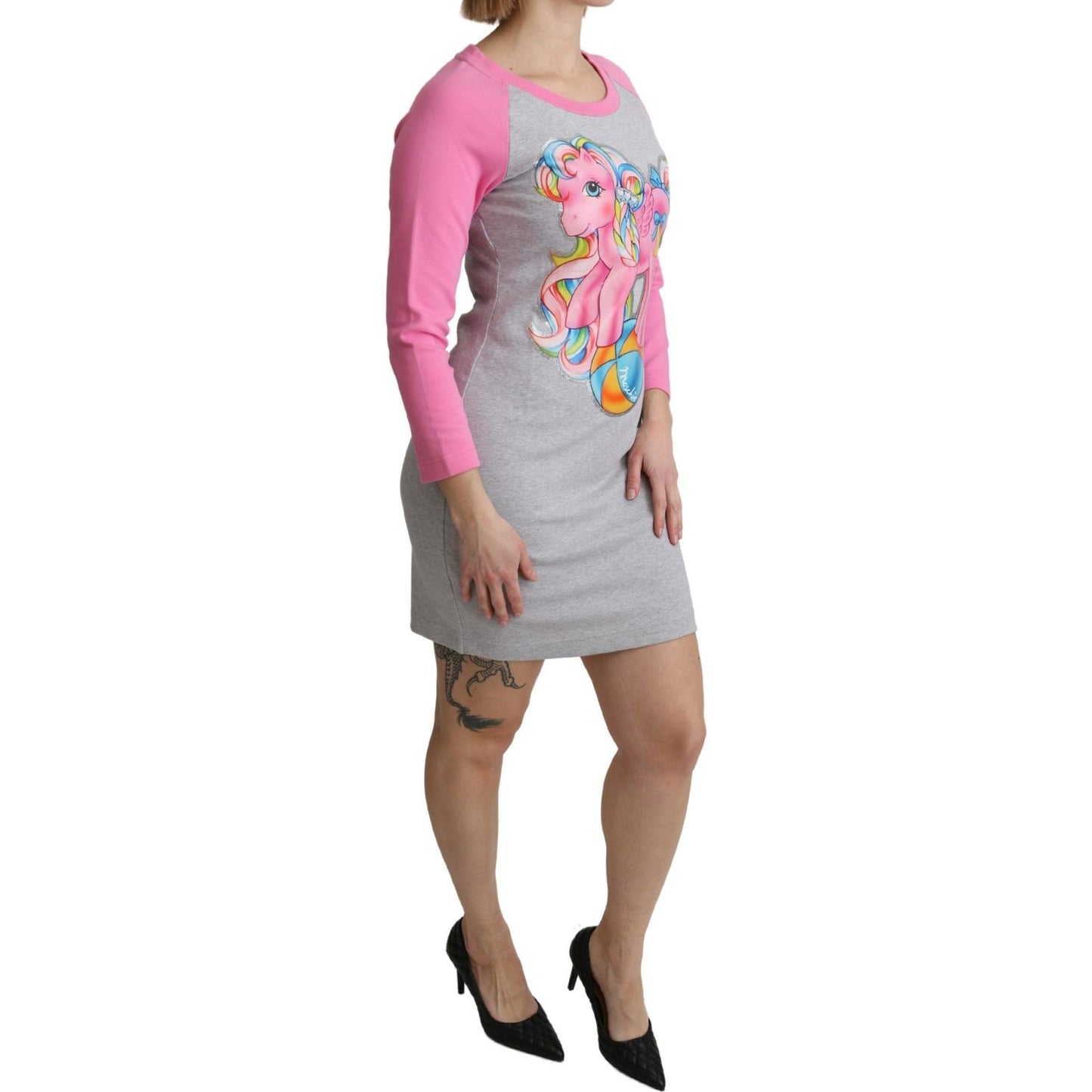 Moschino Gray My Little Pony Top Sweater Dress