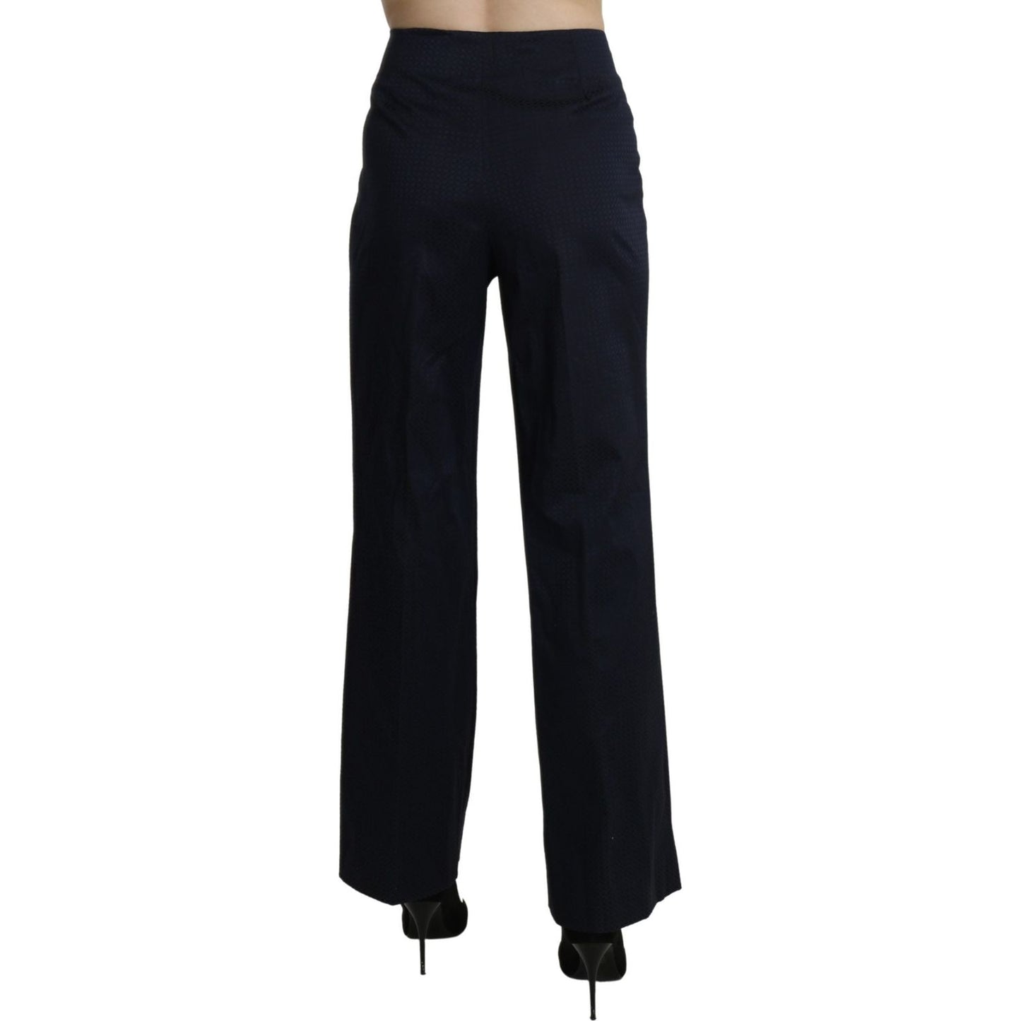 BENCIVENGA Navy Blue High Waist Straight Dress Trouser Pants