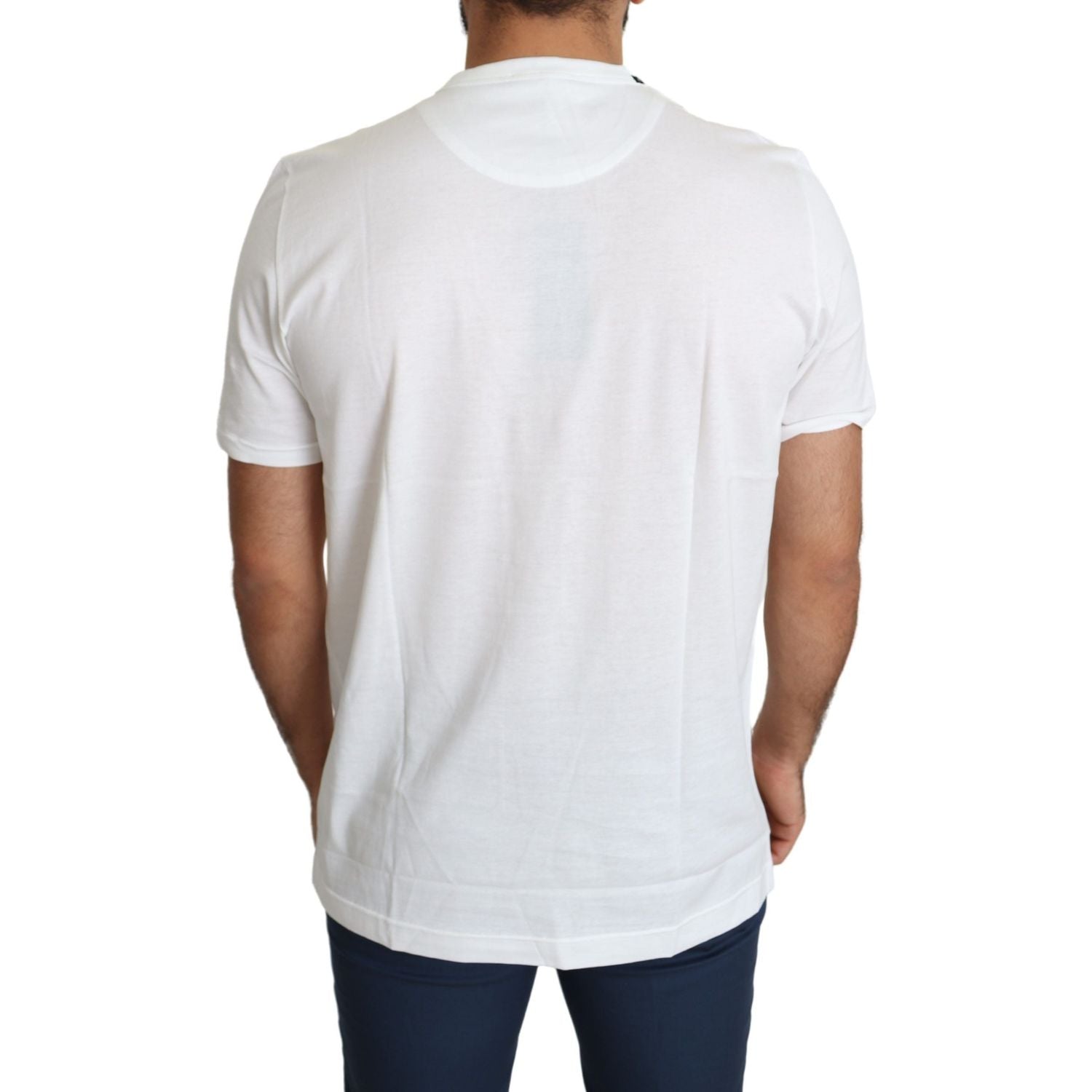 Dolce & Gabbana White Saint Valentine Hearts Print Men  T-shirt