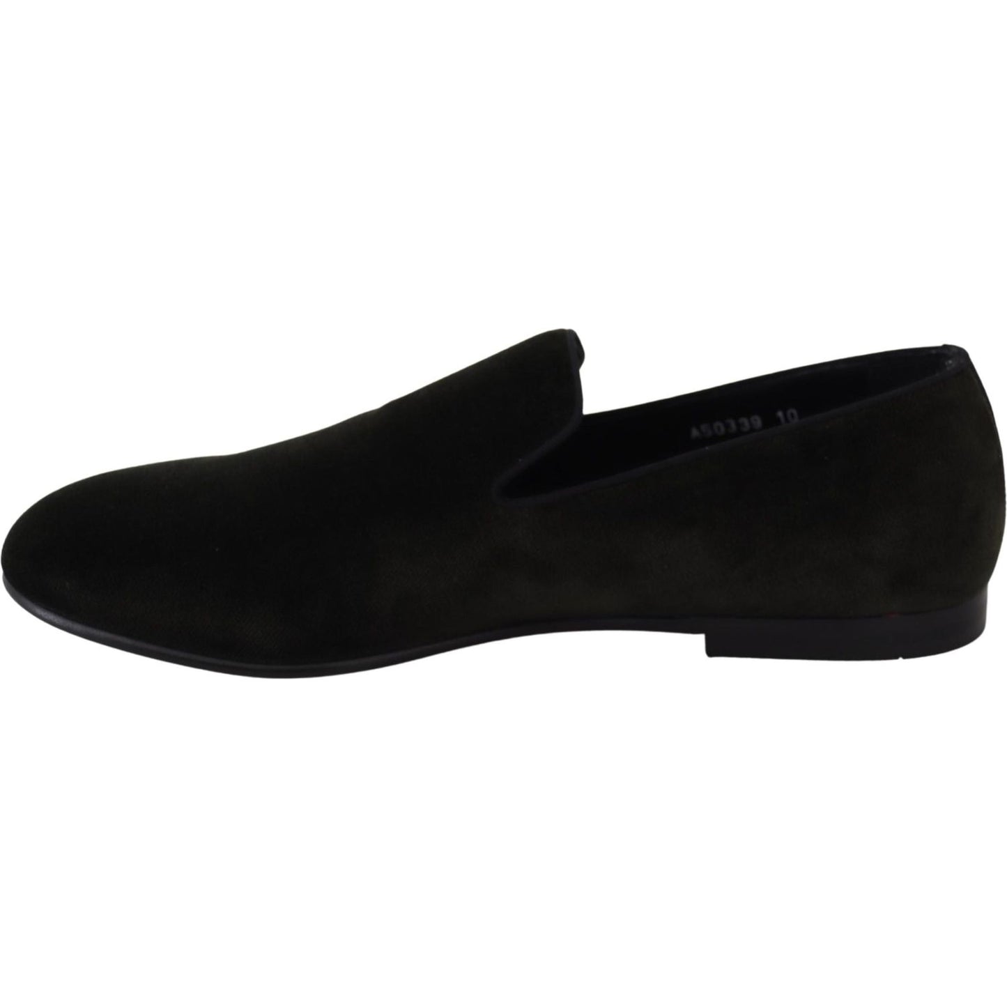 Dolce & Gabbana Green Velvet Slip On Mens Loafers Shoes