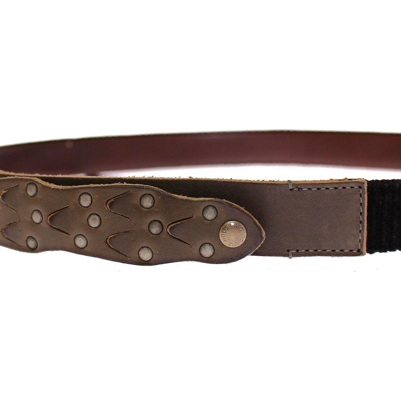 Dolce & Gabbana Brown Leather Logo Cintura Gürtel Belt GSB10298-95