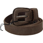 Costume National Brown Leather Logo Buckle Waist Belt BEL61023-100