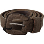 Costume National Brown Leather Logo Buckle Waist Belt BEL61023-100