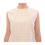 Andrea Incontri White Cotton Checkered Shirt Top GSS10710-1