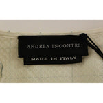Andrea Incontri White Cotton Checkered Shirt Top GSS10710-1