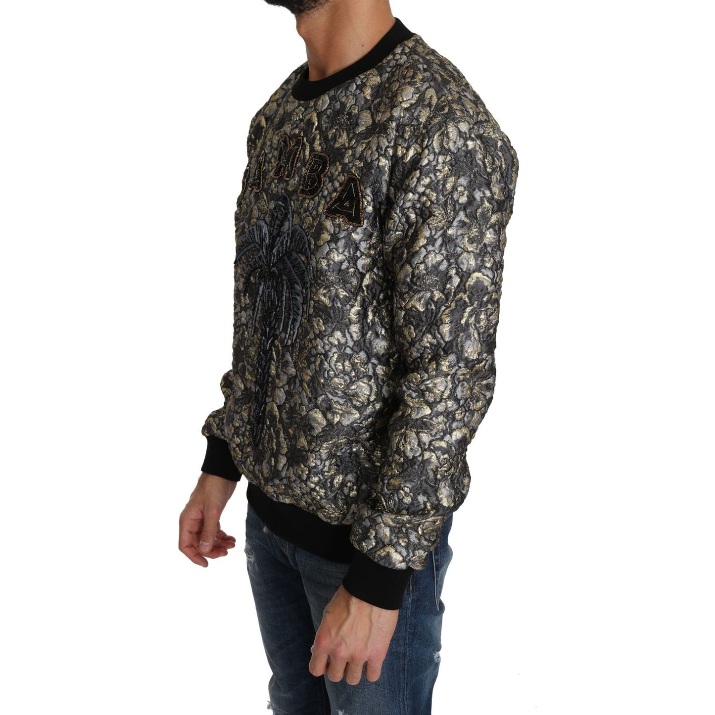 Dolce & Gabbana Multicolor SAMBA Jacquard Palmtree Pullover Sweater TSH2513-46