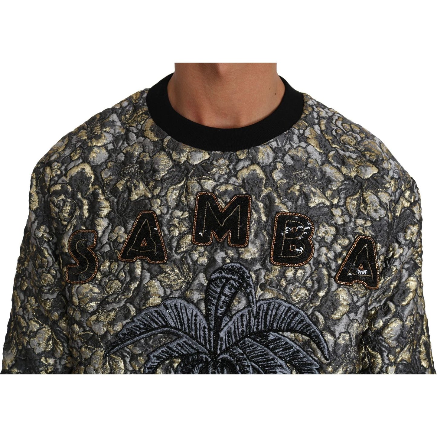 Dolce & Gabbana Multicolor SAMBA Jacquard Palmtree Pullover Sweater TSH2513-46