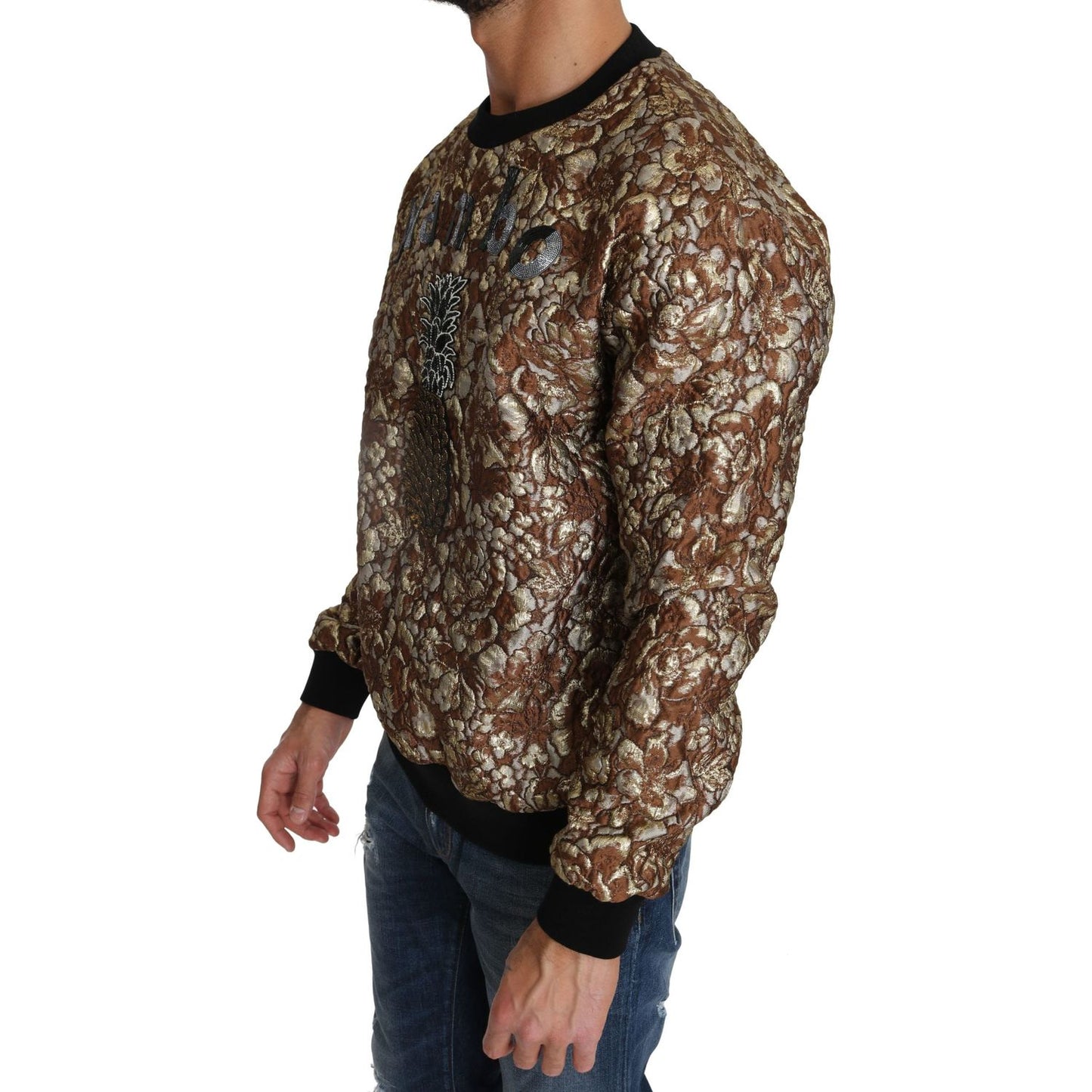 Dolce & Gabbana Multicolor MAMBO Jacquard Pineapple Pullover Sweater
