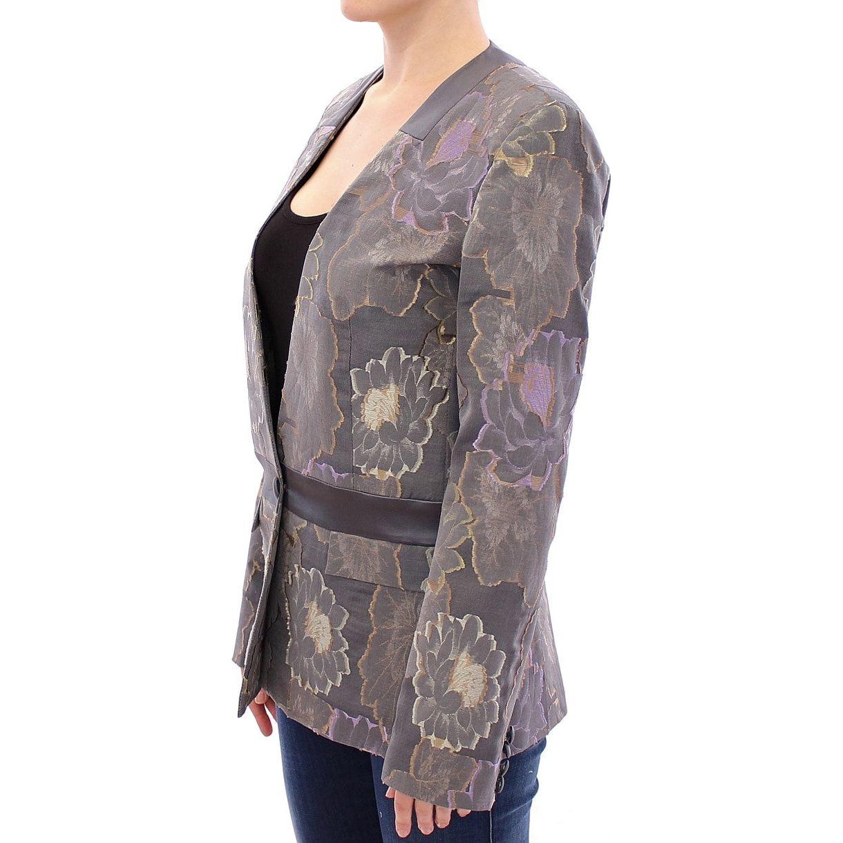 Roberto Fragata Multicolor Silk Floral Cotton Blazer GSS10744-2
