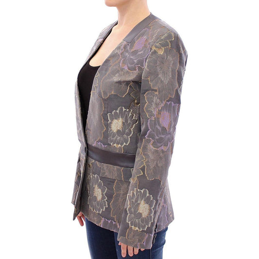 Roberto Fragata Multicolor Silk Floral Cotton Blazer GSS10744-2