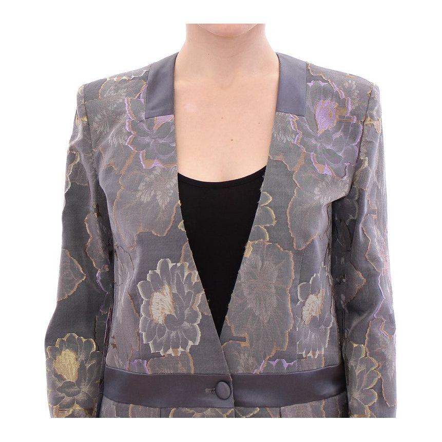 Roberto Fragata Multicolor Silk Floral Cotton Blazer GSS10744-2