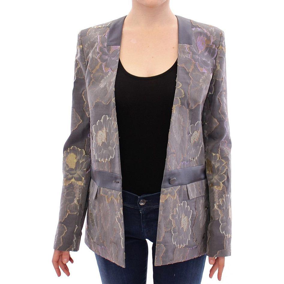 Roberto Fragata Multicolor Silk Floral Cotton Blazer GSS10744-2
