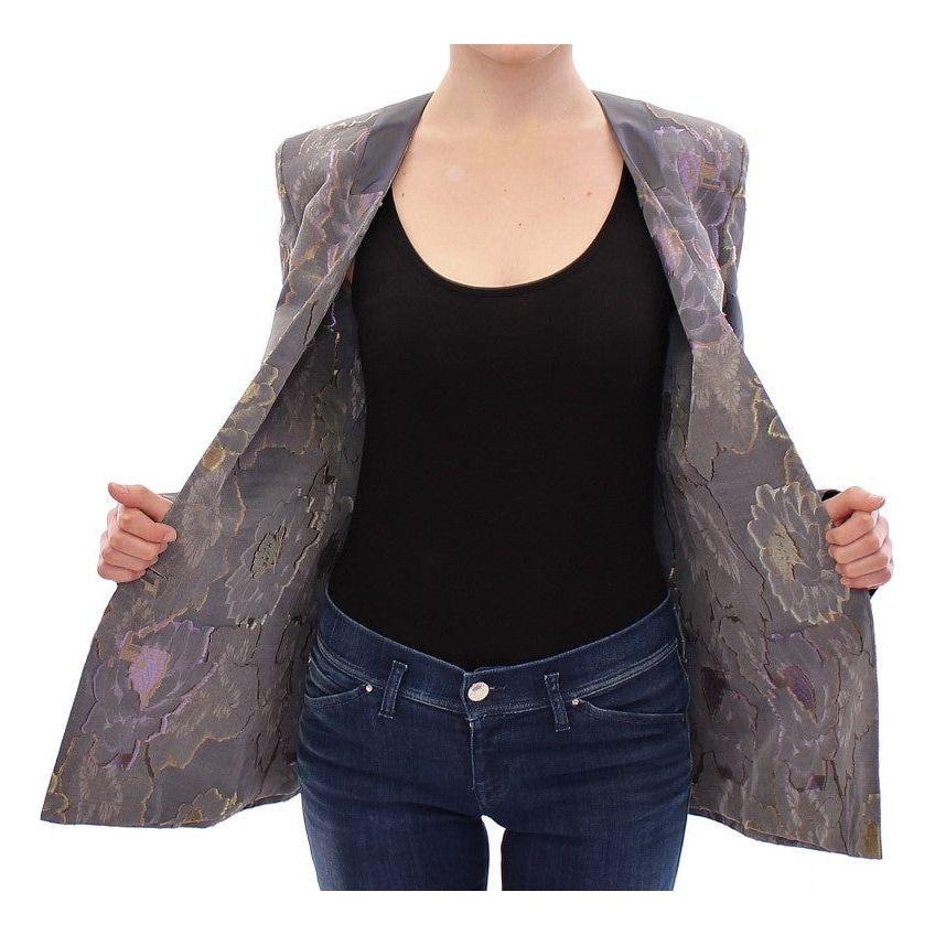 Roberto Fragata Multicolor Silk Floral Cotton Blazer GSS10744-2