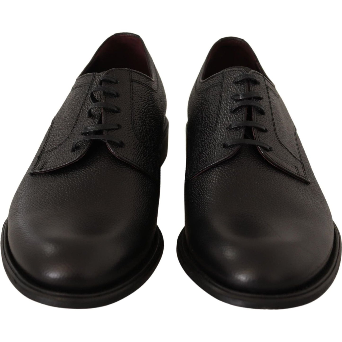 Dolce & Gabbana Black Leather Lace Up Mens Formal Derby Shoes