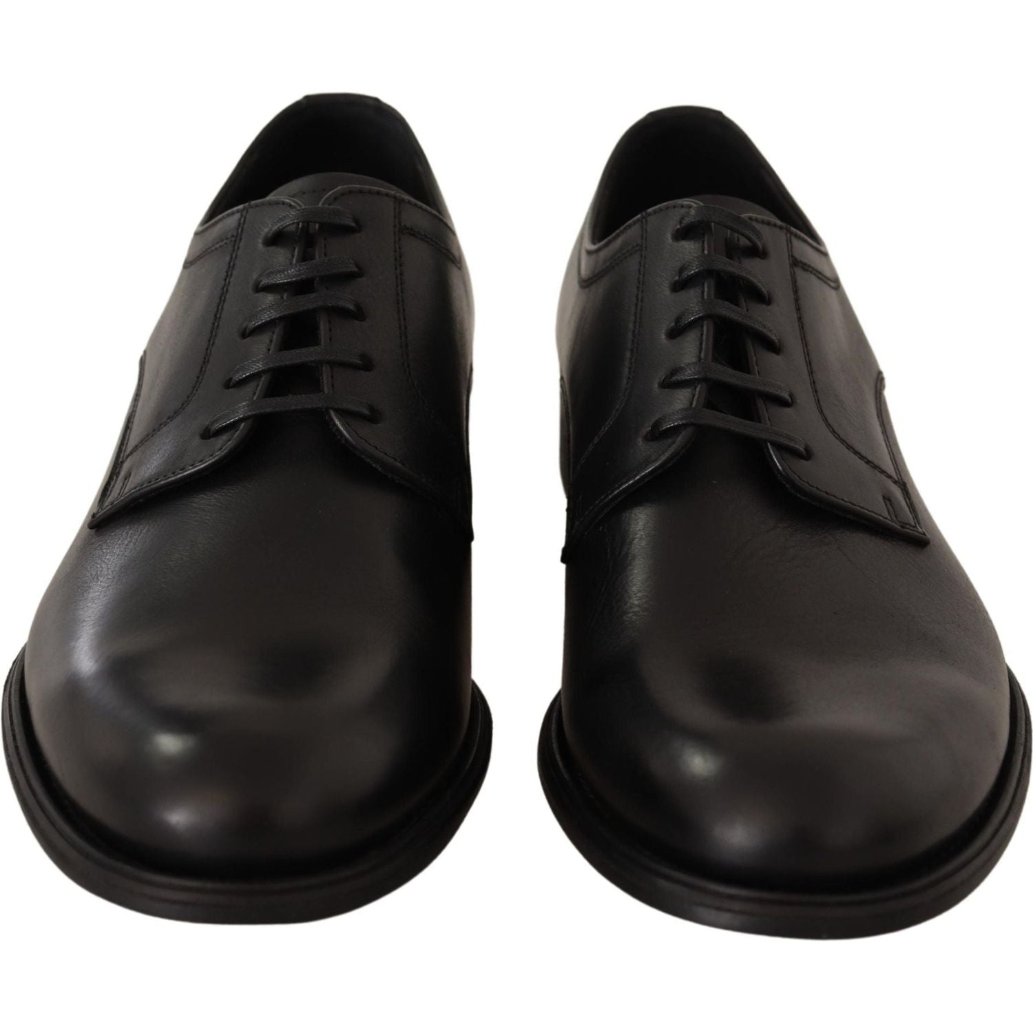 Dolce & Gabbana Black Leather Lace Up Mens Formal Derby Shoes