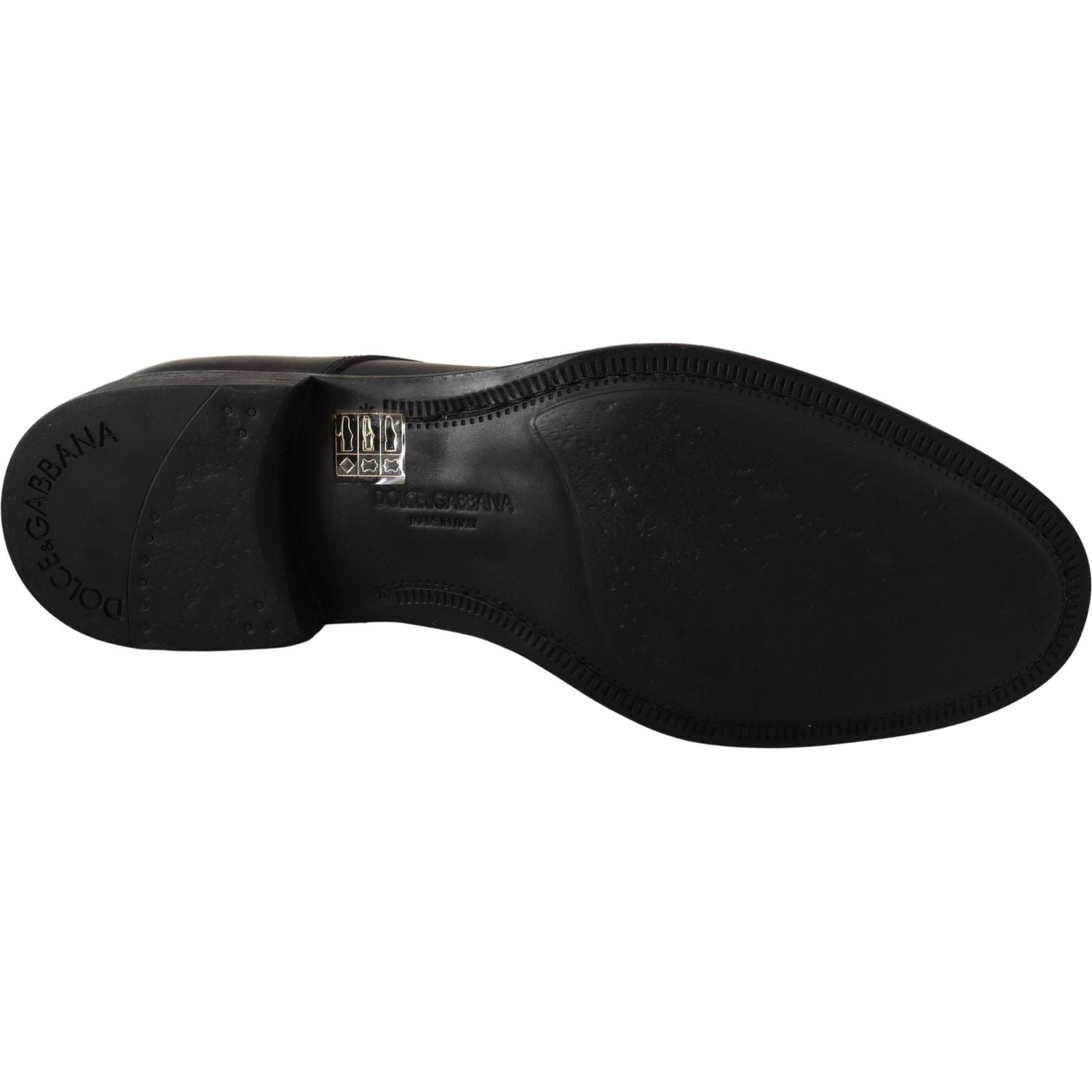 Dolce & Gabbana Black Leather Lace Up Mens Formal Derby Shoes