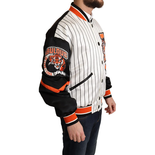 Dolce & Gabbana Multicolor Bomber King Logo #DGMILLENNIALS Jacket JKT2920-L