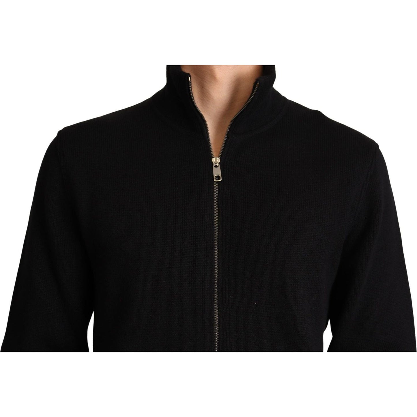 Dolce & Gabbana Black Cashmere Zipper Mens Sweater TSH6386-46