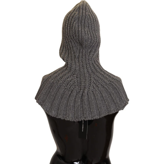 Dolce & Gabbana Gray 100% Cashmere Knitted Wrap One Size Scarf