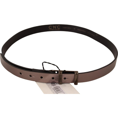 Costume National Pink Metallic Leather Buckle Belt WOMAN BELTS
