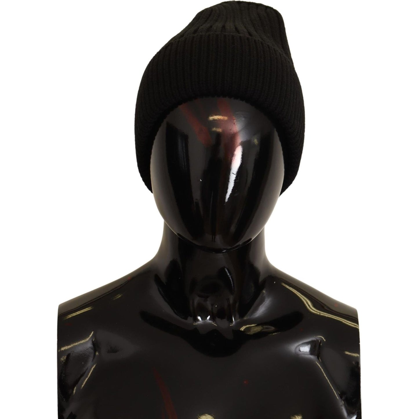 Dolce & Gabbana Black Wool Knit Women Winter Hat Beanie Hat