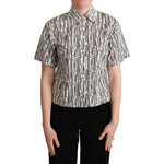 Dolce & Gabbana White Floral Collared Blouse Shirt TSH5974 -38