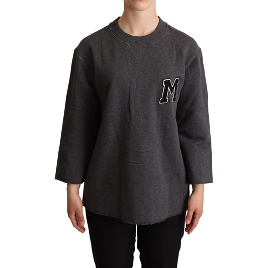 Dolce & Gabbana Gray Embroidered Women Pullover Sweater TSH6676-38