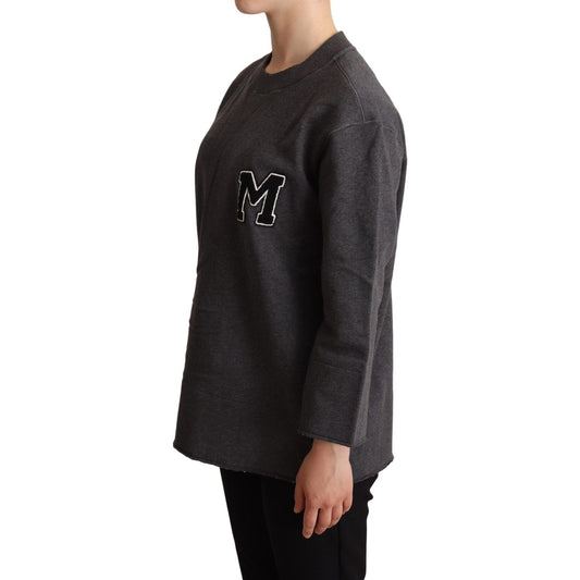 Dolce & Gabbana Gray Embroidered Women Pullover Sweater TSH6676-38