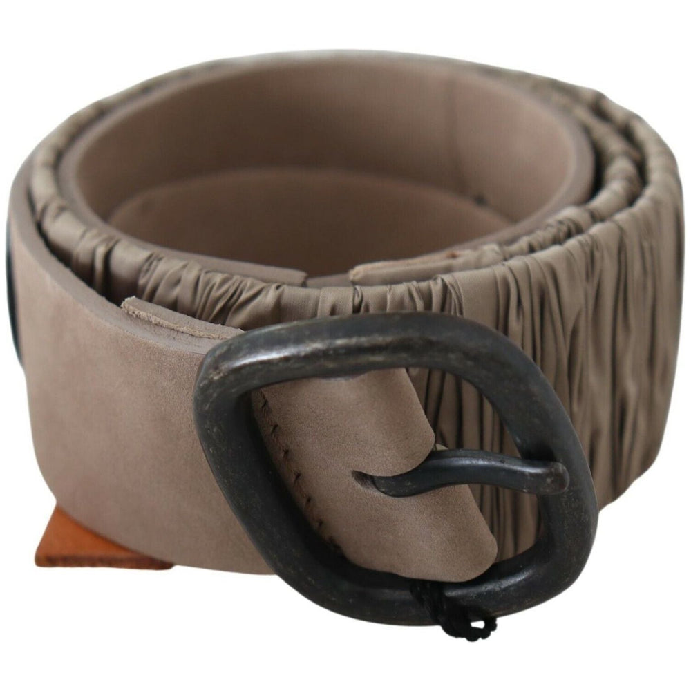 GF Ferre Brown Solid Leather Waist Metal Buckle Belt BEL61013- 70