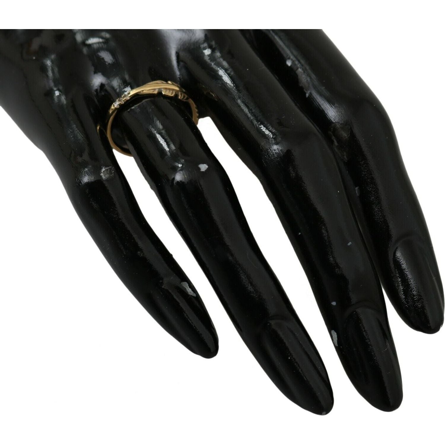 Nialaya Gold Feather Clear CZ 925 Silver Women