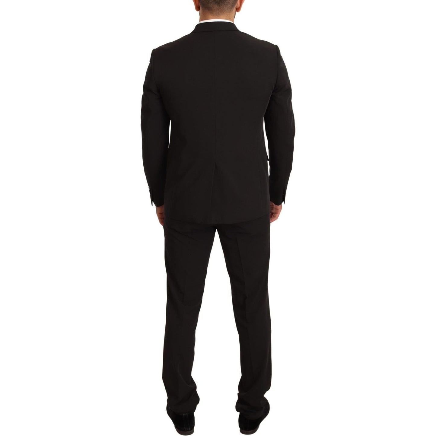 Domenico Tagliente Black Polyester Slim 2 Piece Set TAGLIENTE Suit