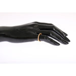 Nialaya Gold Authentic Womens Clear CZ Gold 925 Silver Ring Ring