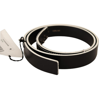 Costume National Black White Leather Fashion Waist Belt WOMAN BELTS