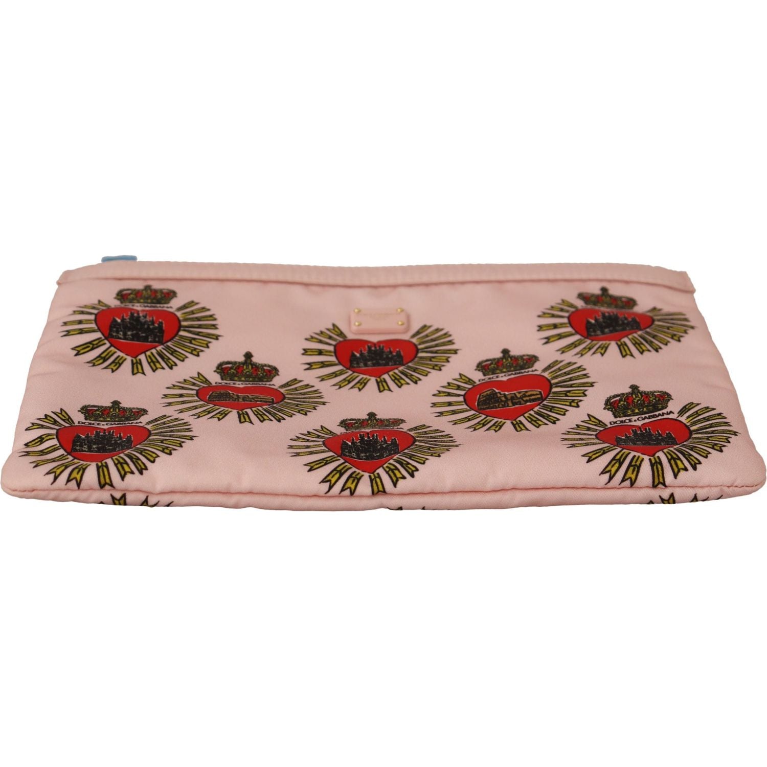 Dolce & Gabbana Clutch Pink D&G Logo Devotion Heart Toiletry Pouch Wallet
