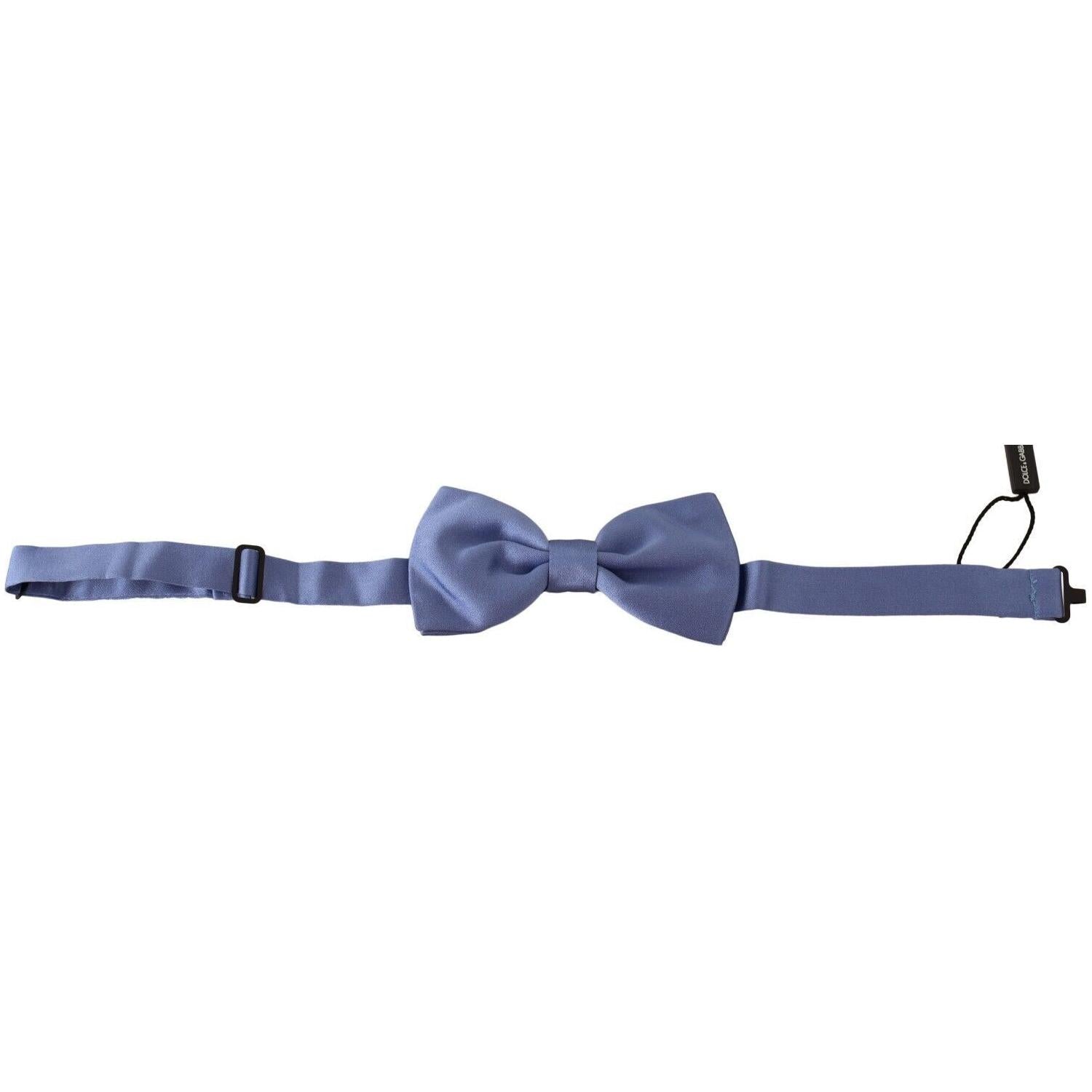 Dolce & Gabbana Purple 100% Silk Adjustable Neck Papillon Bow Tie
