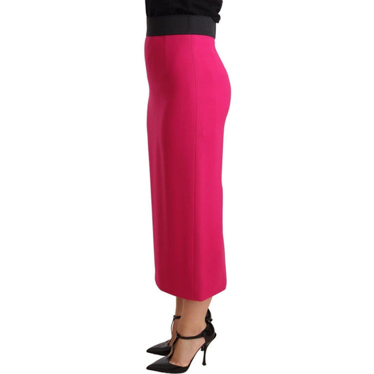 Dolce & Gabbana Pink High Waist Stretch Pencil Straight Skirt SKI1412-38