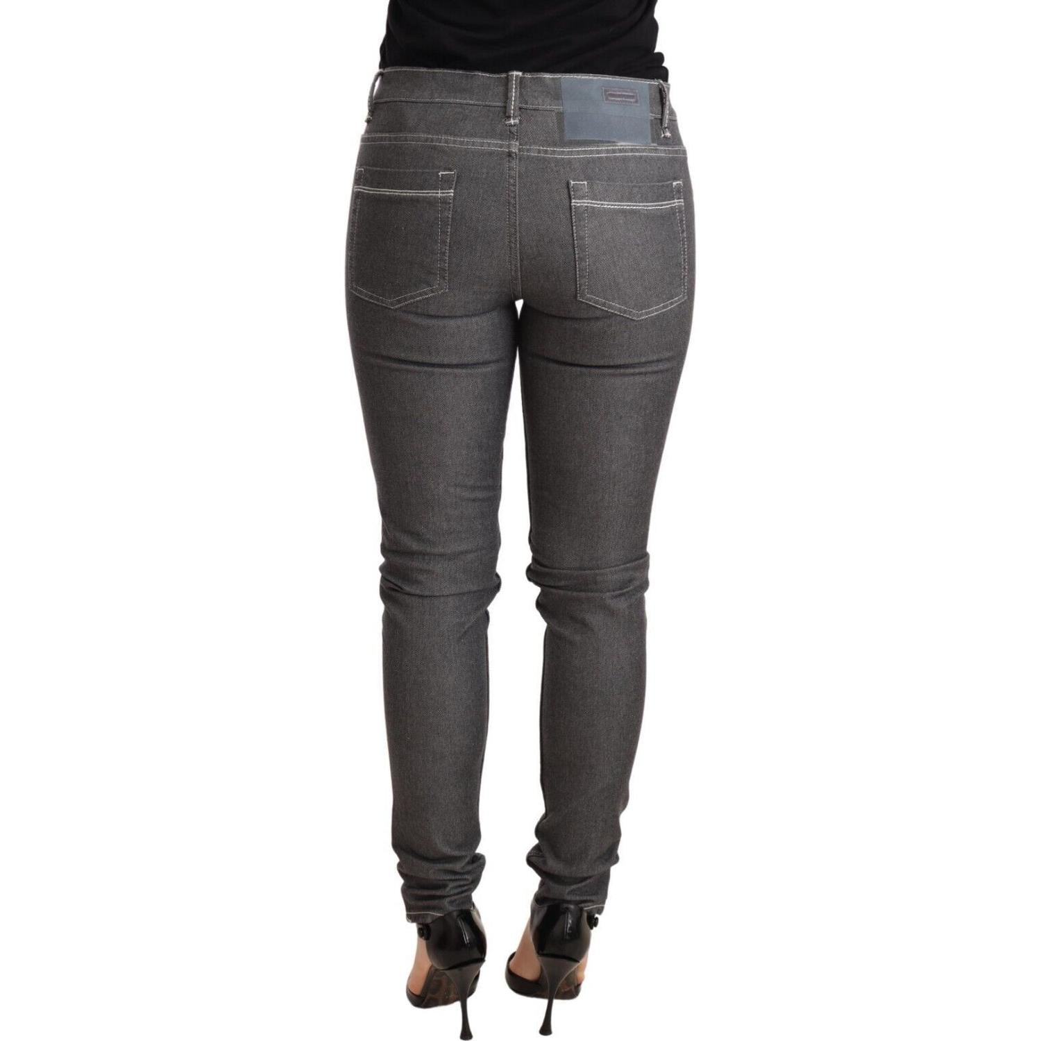 Acht Gray Low Waist Skinny Denim Trouser Jeans