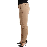 Ermanno Scervino Brown Low Waist Skinny Denim Trouser Cotton Jeans PAN72188-26