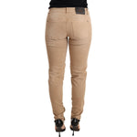 Ermanno Scervino Brown Low Waist Skinny Denim Trouser Cotton Jeans PAN72188-26