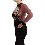 Dolce & Gabbana Pink Cashmere Crewneck Sartoria Pullover Sweater TSH6701 - 38