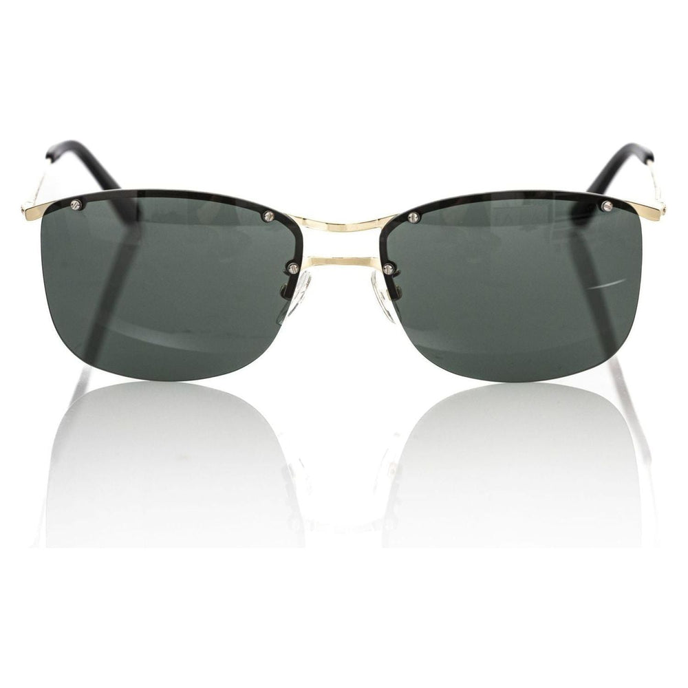 Frankie Morello Black Metallic Fiber Men's Sunglasses