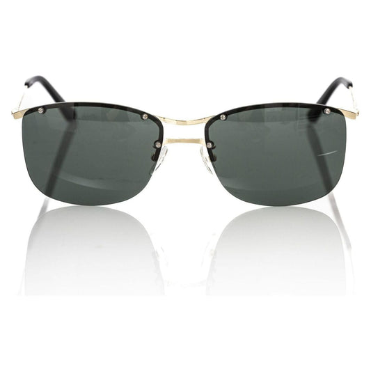 Frankie Morello Black Metallic Fiber Men's Sunglasses