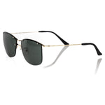 Frankie Morello Black Metallic Fiber Men's Sunglasses
