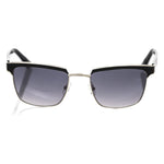 Frankie Morello Black Metallic Fiber Men Sunglass