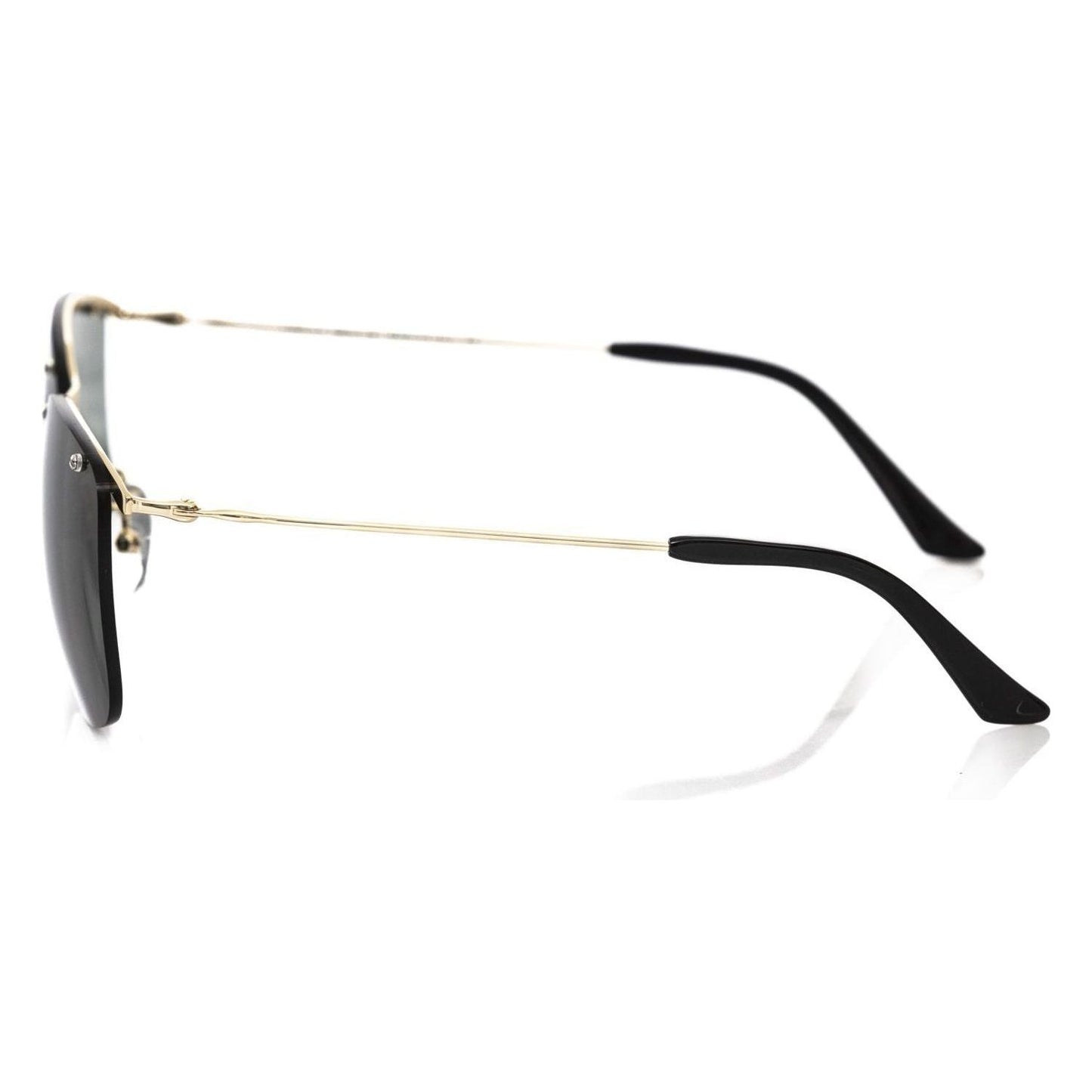 Frankie Morello Black Metallic Fiber Men's Sunglasses