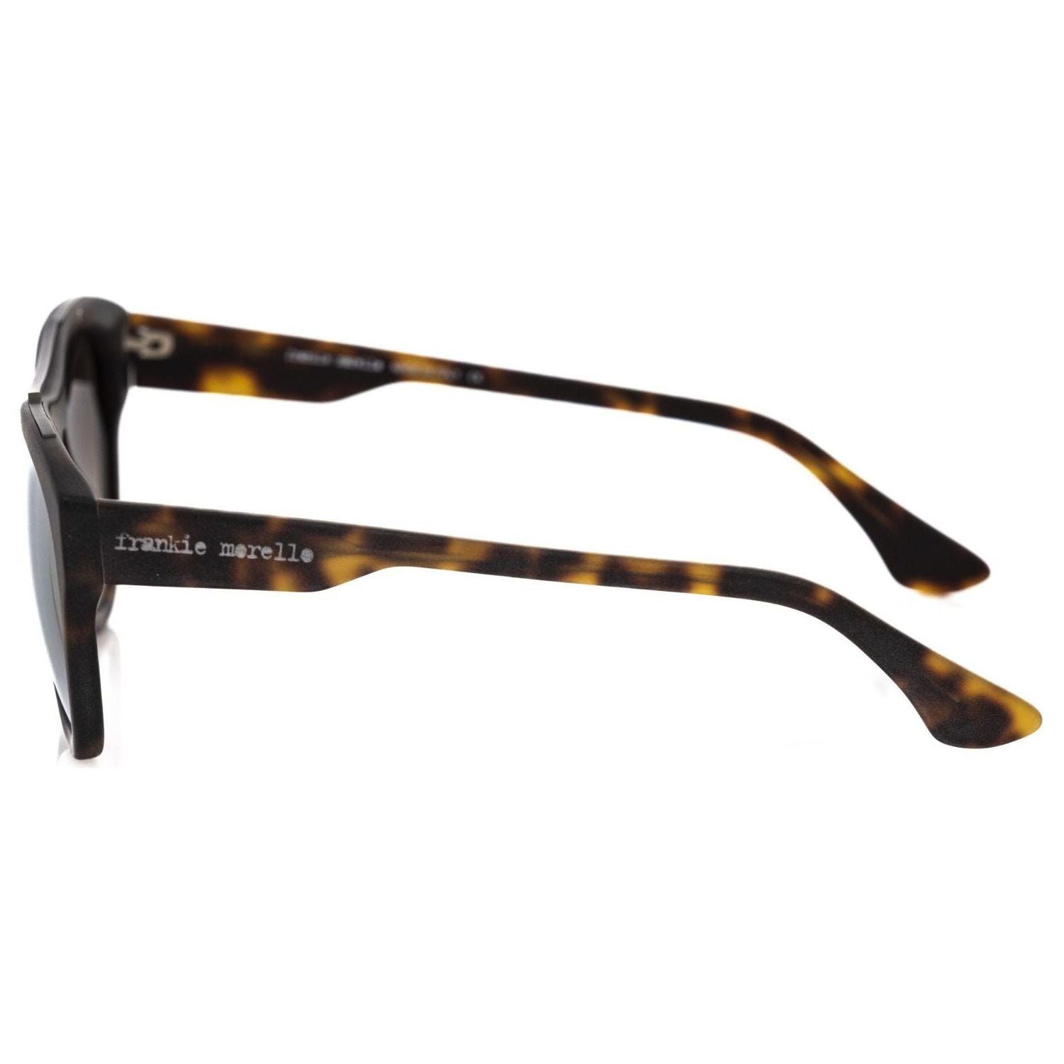 Frankie Morello Brown Acetate Mens Sunglasses