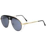 Frankie Morello Black Metallic Fibre Men Sunglasses
