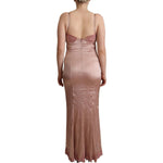 Dolce & Gabbana Pink Lace Long Bodycon Maxi Polyester Dress DR28101 - 42